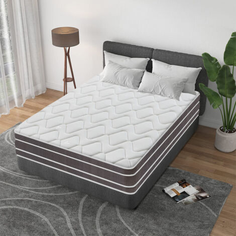 Yidatong – Matelas mémoire de forme 140x190x25 cm – Fermeté modérée – Antibactérien et anti-acariens – Confort optimal pour maux de dos
