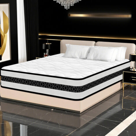 YIDATONG - Matelas 140x190, 28 cm Épaisseur. Matelas Hybride avec Memoire de Forme et Ressorts Ensachés Indépendants, Haute Resilience 10 Zones Parfait Soutien Ultra Respirante Certifié Oeko-Tex