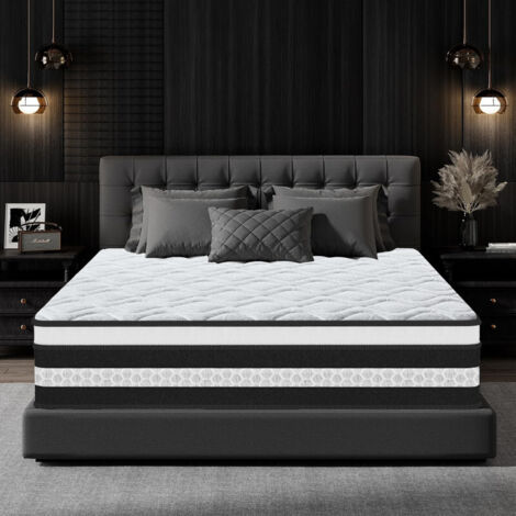 Matelas 160x200 cm,Épaisseur 26 cm.Hybrid Matelas à Mousse à mémoire de Forme et Ressorts Ensachés Indépendants,7 zones,respirant,anti-acarien