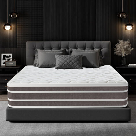 Matelas 140X190 cm, épaisseur 26 cm,Conception à 7 zones,matelas à ressorts ,soutien solide, silencieux et anti-interférence, respirant et bon sommeil (1/4)