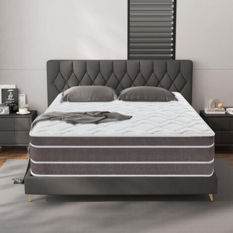Matelas 140x190 cm,Épaisseur 25 cm.Matelas à Ressorts Ensachés avec Mousse,7 zones de soutien (1/4)