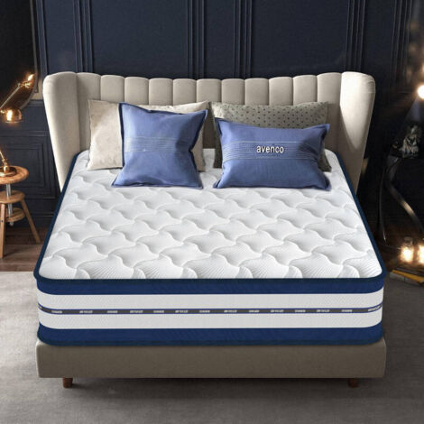 Yidatong – Matelas mousse 140x200 cm – Épaisseur 25 cm – Ressorts ensachés et mousse à mémoire de forme – 7 zones ergonomiques – Dureté mi-ferme (1/2)