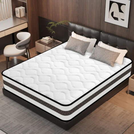 Matelas 140X190 cm, épaisseur 28 cm, Conception ergonomique,aide à améliorer la qualité du sommeil le matelas à ressorts est plus fiable : soutien précis + silencieux + respirant, pour que vous puiss
