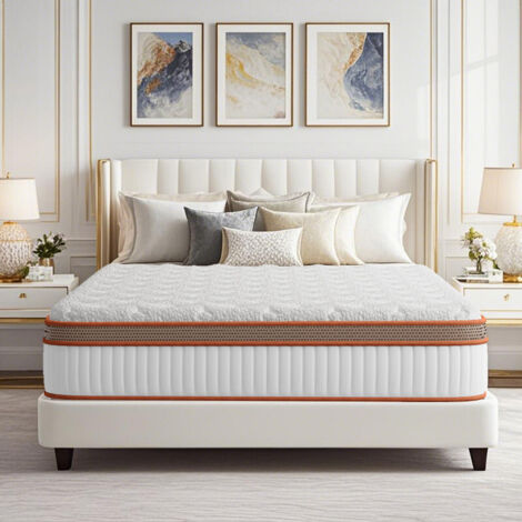 Yidatong – Matelas à ressorts ensachés 140x200 cm – Épaisseur 26 cm – 7 zones de confort – Hypoallergénique et respirant – Fermeté moyenne