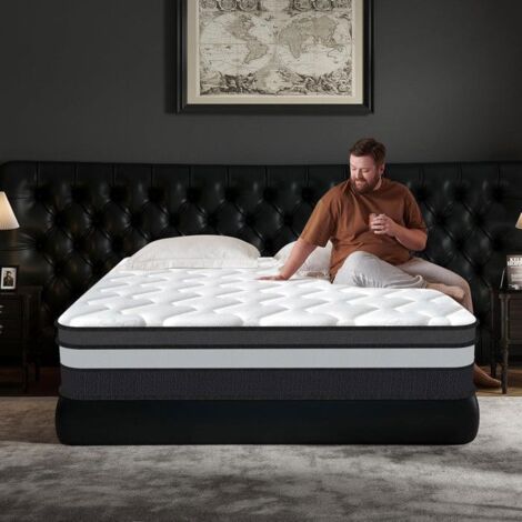 Matelas - YIDATONG - Matelas luxe 140x200 cm - 30 cm épaisseur - 4 cm mémoire & 3 cm latex - Ressorts ensachés (1/5)
