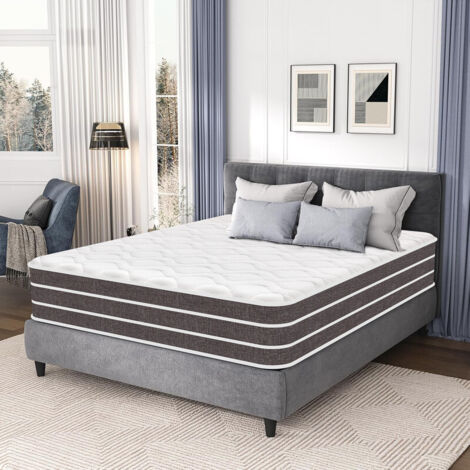 Matelas 140x190 cm,Épaisseur 25 cm.Perfect Dream - Hybride, Mousse à mémoire de Forme + Ressorts ensachés,7 Zones de Confort , Ergonomique,Respirant,Très Durable