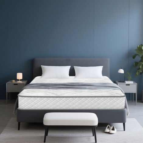 Matelas 140x190 cm,Épaisseur 23 cm. Mousse A Mémoire + Ressorts ensachés, Hybride, Ergonomique - Respirant,Très Durable,Mi-Ferme, Soutien Parfait