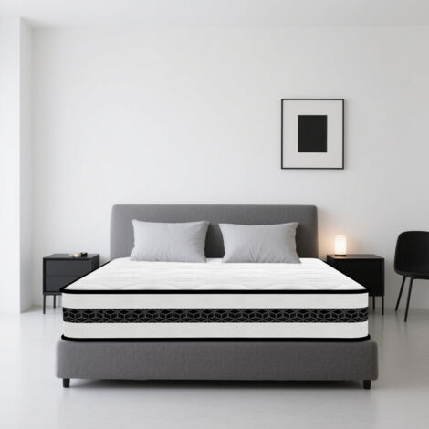 Matelas 140x190 cm,Épaisseur 25 cm.Matelas à Ressorts Ensachés Indépendant + Mousse Multicouche,Confort 7 Zone,Soutien Optimal, Confort (1/4)