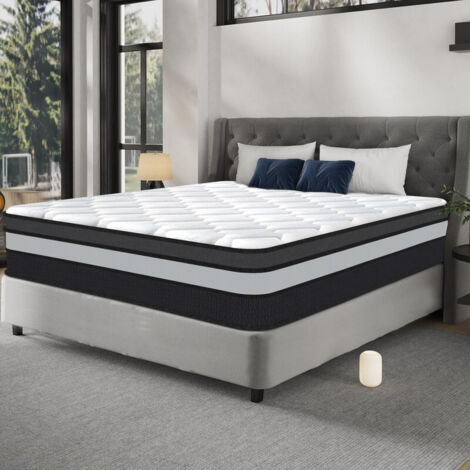 Matelas 140x200 cm - Très Épais 30 cm, H3 Hybrid Matelas avec Souffle à Mémoire de Forme et Ressorts Ensachés Indépendants, 7 Zones Ergonomique