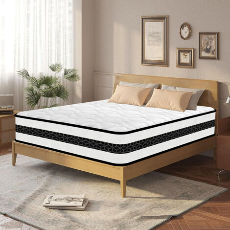 Matelas 140x190 ,Épaisseur 26 cm.Original Matelas,Fermeté Moyenne,Sommeil Isolé,7 Zones,Ressorts Ensachés Indépendant en Mousse à Mémoire de Forme