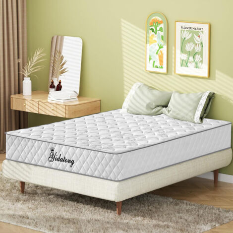 Yidatong – Matelas ressorts ensachés 140x190 cm – Épaisseur 25 cm – Mousse à mémoire de forme – Soutien tonique – 7 zones de confort
