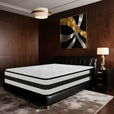Matelas 140x190 cm,Épaisseur 28 cm. Ressorts ensachés indépendants et mousse à mémoire de forme,Hypoallergénique, Respirant,Confort,sommeil réparateur