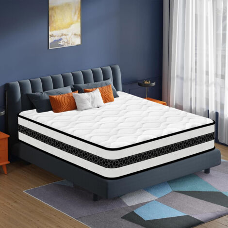 Matelas 140x190 cm, épaisseur 25 cm.Matelas hybride de luxe - Memory Foam & Pocket Springs,Tissu Doux pour La Peau, Hypoallergéniqu