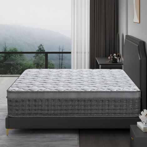 Matelas 160x200 cm - Ép 25 cm .Tissu Doux pour La Peau, Hypoallergéniqu,dureté moyenne (H3), Matelas Perfect Sleep