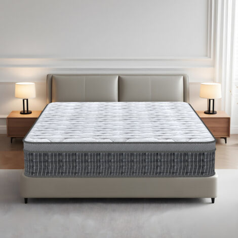 Matelas 160x200 cm,Épaisseur 25 cm.Matelas Ressorts en Sachets Individuels + Mousse Mémoire, Soutien 10 Zones