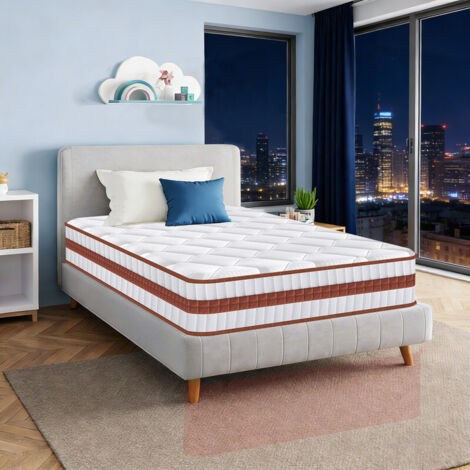 Matelas 90x190 cm, épaisseur nette 26 cm, confort, premium, hypoallergénique, ergonomique, soutien optimal