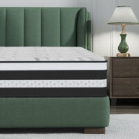 Matelas 160x200 cm,Épaisseur 25 cm.Matelas à Ressorts Ensachés 7 Zones,Hypoallergénique,Tissu Doux pour La Peau,Fermeté Moyenne