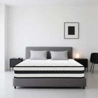 Matelas 140x190 cm,Épaisseur 25 cm.Matelas à Ressorts Ensachés Indépendant + Mousse Multicouche,Confort 7 Zone,Soutien Optimal, Confort