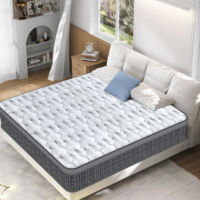 Matelas 160x200 cm,Épaisseur 25 cm.Matelas Ressorts Sachets + Mousse Mémoire, Dureté Modérée, Soutien Ciblé 10 Zones