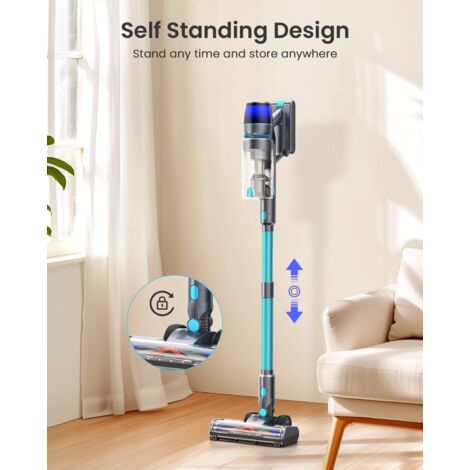 Homore 600W/56KPA/65Mins Aspirateur Balai sans Fil, Aspirateur Balai avec écran Couleur, Mode Automatique et Brosse Anti-emmêlement pour Tapis, Sols Durs, Poils d'animaux