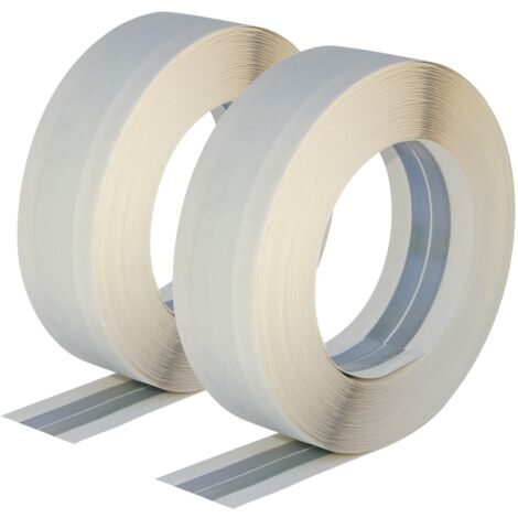 Semin – Lot de 2 bandes armées pour renfort angles sortants plaques de plâtre – Longueur 30 m – Papier et acier pour solidité durable