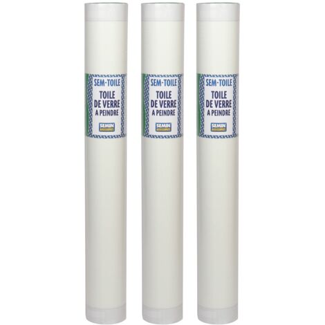 Toile de Verre Semin, Motif Plafond, rouleau 50 x 1 m, Lot de 3