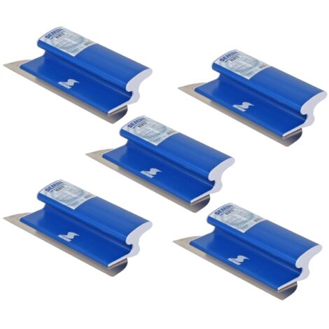 Semin – Lot de 5 lames pour enduire 25 cm – Inoxydable – Lissage sans bavures – Résistantes à l'abrasion – Pour plaques de plâtre