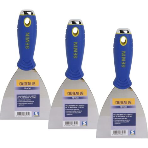 Lot de 3 couteaux US à enduire Semin - 10 cm (1/5)