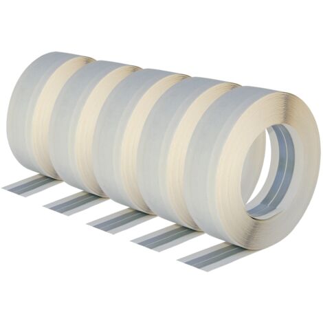 Semin – Lot de 5 bandes armées pour renfort angles plaques de plâtre – 30 m – Papier et acier – Finition invisible et résistance accrue