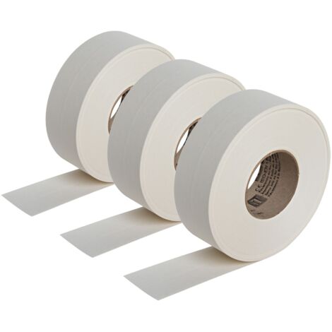 Semin – Lot de 3 bandes joint papier 75 m – Pour joints plaques de plâtre – Finition invisible et forte résistance – Compatible avec enduit