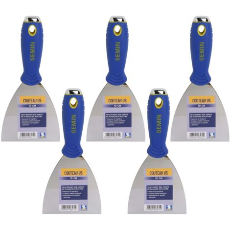 Lot de 5 couteaux US à enduire Semin - 10 cm (1/5)