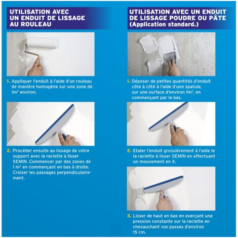 Lot de 5 raclettes à lisser Semin - 30 cm