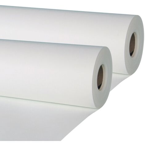 Semin – Lot de 2 rouleaux de toile de verre lisse à peindre 25 m x 1 m – Poids 150 g/m² – Épaisseur 370 µm – Pour murs et plafonds