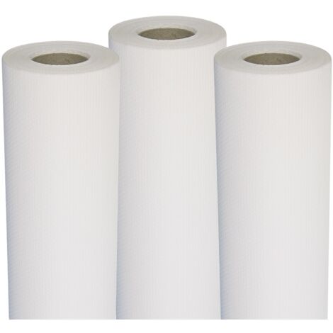 Semin – Lot de 3 toiles de verre pour murs et plafonds – Toile à peindre en fibre de verre – Dimensions 25 m x 1 m – Motif maille