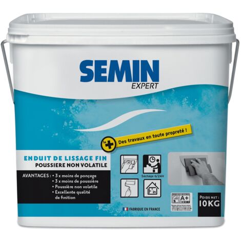 Enduit de lissage - Semin - Finition des Murs - Intérieur - Seau 10 kg