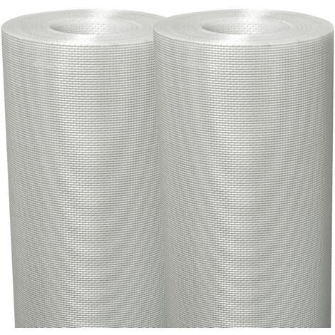 Semin – Lot de 2 rouleaux de tissu en fibre de verre 50 x 1 m – Renfort solide pour murs et plafonds – Compatible avec enduits de finition