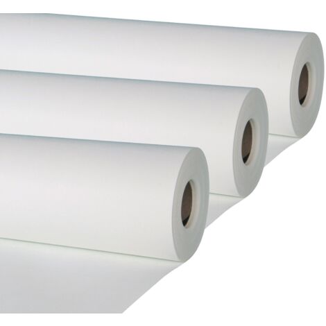 Semin – Lot de 3 rouleaux de revêtement mural lisse à peindre – Toile de verre 100 cm – Longueur 25 m – Poids 150 g/m² – Épaisseur 370 µm