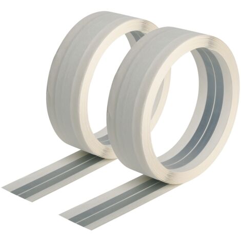 Semin – Lot de 2 bandes armées pour renfort angles sortants plaques de plâtre – Longueur 12,5 m – Composition papier et acier