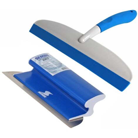 Semin – Lame à enduire CE 78 25 cm – Raclette à lisser 30 cm – Inoxydable – Résistante à l'abrasion – Pour lissage sans bavures