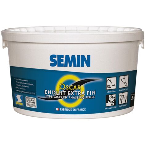 Enduit de finition extra fin Semin Oscar - Intérieur et extérieur - prêt à l'emploi - seau 5 kg (1/5)