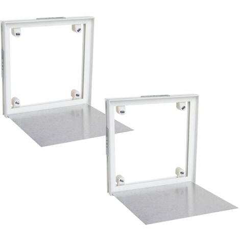 Lot de 2 trappes de visite à carreler Semin - 200 mm x 200 mm - spécial accès sous baignoire - pièces humides et salle de bain