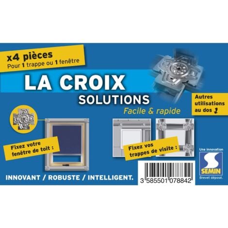 Croix Solutions Semin - système permettant de fixer des éléments type trappe de visite dans une ossatures métallique - intérieur - 4 pièces
