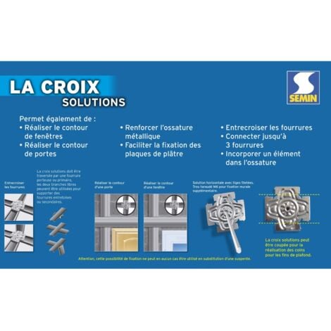 Croix Solutions Semin - système permettant de fixer des éléments type trappe de visite dans une ossatures métallique - intérieur - 4 pièces