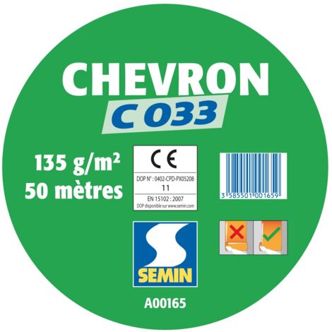 Toile de Verre Semin, Motif Chevron, rouleau 50 x 1 m
