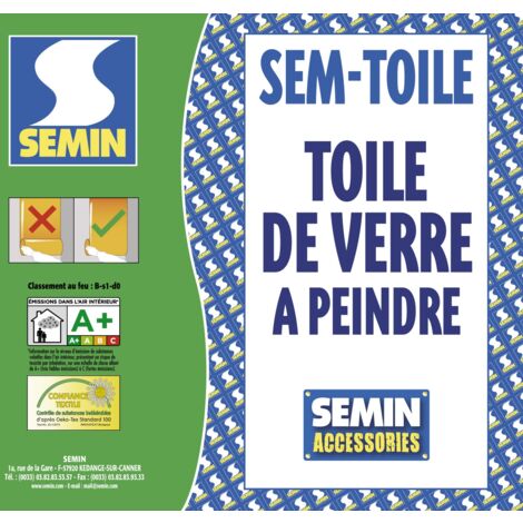 Toile de Verre Semin, Motif Chevron, rouleau 50 x 1 m