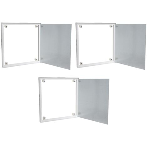 Lot de 3 trappes de visite à carreler Semin - 300 mm x 300 mm - spécial accès sous baignoire - pièces humides et salle de bain