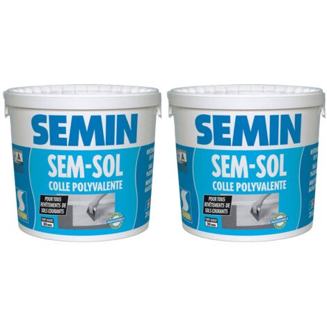 Colle Sol Moquettes et Plastiques Semin - Sem Sol - Prêt à l'emploi - seau de 20 kg (lot de 2) (1/5)