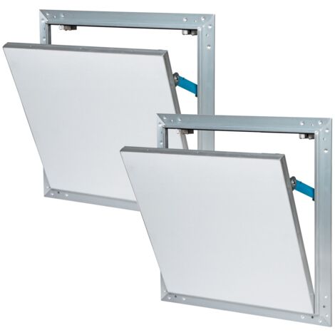 Semin – Trappe de visite 400 x 400 mm – Isolante et étanche pour pièces humides – Lot de 2 trappes invisibles en acier zingué