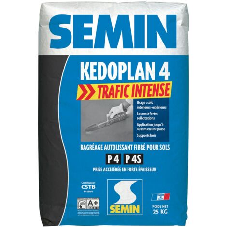 Enduit de ragréage autolissant Semin Kedoplan 4 Traffic Intense - sac 25 kg