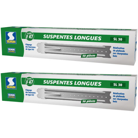Suspentes Longues 300 mm F47 Semin - Boite de 50 (lot de 2) (1/5)